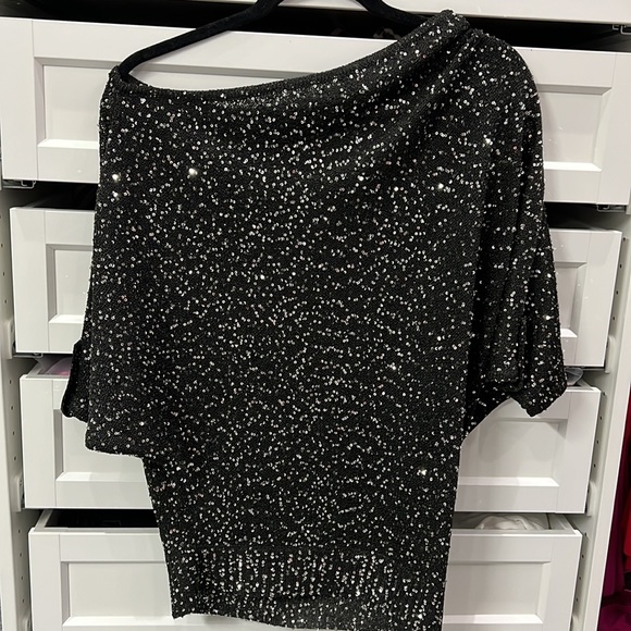Bebe sparkly black sweater small - Picture 1 of 6